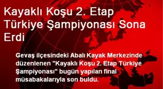 Kayaklı Koşu 2. Etap Türkiye Şampiyonası Sona Erdi