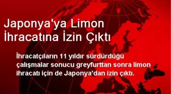 Japonya'ya Limon İhracatına İzin Çıktı