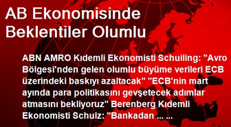 AB Ekonomisinde Beklentiler Olumlu