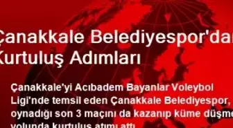 Çanakkale Belediyespor'dan Kurtuluş Adımları