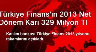 Türkiye Finans'ın 2013 Net Dönem Karı 329 Milyon Tl