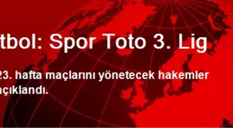 Futbol: Spor Toto 3. Lig