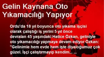 Gelin Kaynana Oto Yıkamacılığı Yapıyor