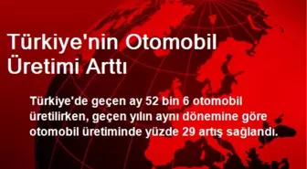 Türkiye'nin Otomobil Üretimi Arttı