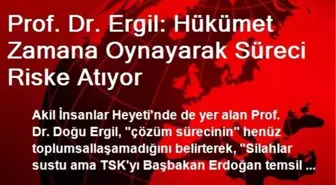 Prof. Dr. Ergil: Hükümet Zamana Oynayarak Süreci Riske Atıyor