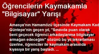 Öğrencilerin Kaymakamla 'Bilgisayar' Yarışı