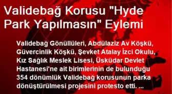 Validebağ Korusu 'Hyde Park Yapılmasın' Eylemi