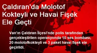 Çaldıran'da Molotof Kokteyli ve Havai Fişek Ele Geçti