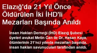 Elazığ'da 21 Yıl Önce Öldürülen İki İHD'li Mezarları Başında Anıldı