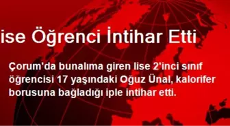 Lise Öğrenci İntihar Etti