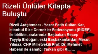 Rizeli Ünlüler Kitapta Buluştu