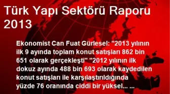 Türk Yapı Sektörü Raporu 2013