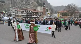 Amasya'da Yeşilay Yürüyüşü