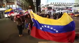 New York'ta Venezuela Protestosu