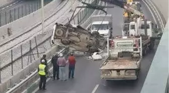 Bursa'da, Minibüs Köprüden Uçtu: 1 Yaralı