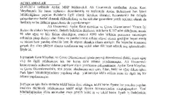 Aydın Belediyesi Personelinden Uzunırmak Hakkında Suç Duyurusu