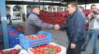 MHP Adayı Çelik, Hal Esnafı ile Buluştu