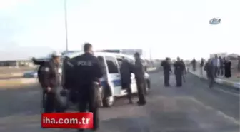 Aksaray'da Bıçakla Polisin Üzerine Yürüdü