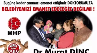 Vatandaşlardan MHP Kepez Adayı Dinç'e Afişli Destek