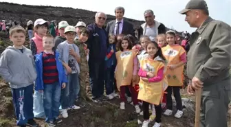 İlkokul Öğrencileri Yangın Alanına Fidan Dikti