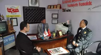 Demirci Emniyet Müdürü Akın İha Muhabirini Ziyaret Etti