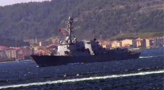 Fransız Askeri Gemisi Çanakkale Boğazı'ndan Geçti