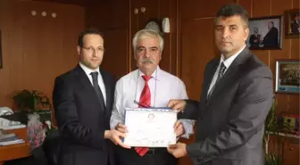 İlçe Seçim Kurulu Başkanı ve Cumhuriyet Başsavcısı'ndan Özcan'a Ziyaret
