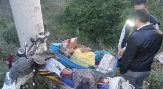 Motosikletiyle Beton Direğe Çarpan Sürücü Öldü