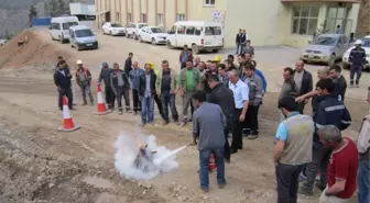 İtfaiye Müdürlüğü'nden Yıldız Bakır Maden Çalışanlarına Yangın Eğitimi