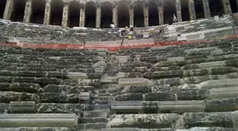 Aspendos'ta Restorasyon Çalışmaları