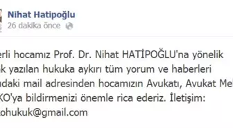 Nihat Hatipoğlu da Sosyal Medya Mağduru