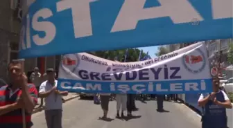 Şişecam işçilerinin grevi sürüyor -