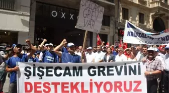 Beyoğlu'nda Şişecam İşçilerine Destek Eylemi