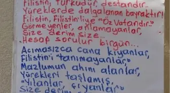 Sandıklı'da Emekli Öğretmenden İsrail'e Şiirli Tepki