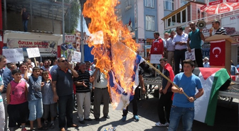Kelkit'te İsrail Lanetlendi