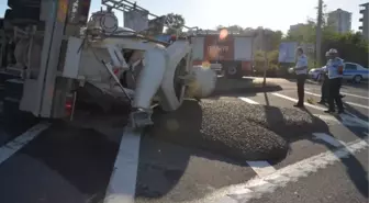 Fatsa'da Beton Mikseri Devrildi: 1 Yaralı