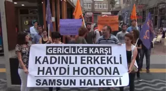 Samsun'da Müftüsü'ne Horon Protestosu