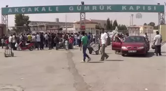 Akçakale ilçesinde yaşayan bir grup Suriyeli, ülkelerine döndü -