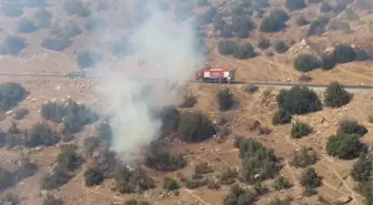 Makilik Alanda Çıkan Yangın Büyümeden Söndürüldü