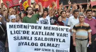 İzmir'de Lice Olayları Protesto Edildi