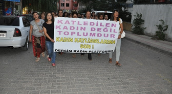 Tunceli'de Kadınlardan Kadın Cinayetleri Protestosu