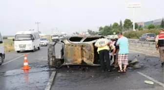 Bursa'da Takla Atan LPG'li Araç Yandı