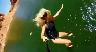 Şişme Mancınıkla Suya Daldılar