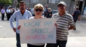 Ayvacık'ta Kaçak Yapı Yıkım İhalesine Protesto