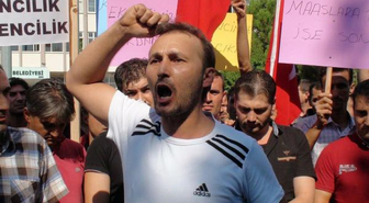 Gediz'de İşsiz Kalan Madencilerden Protesto Mitingi