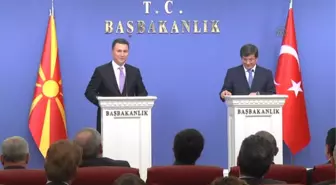 Davutoğlu-Gruevski ortak basın toplantısı -