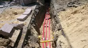 Korgan'da Elektrik Hatları Yer Altına Alındı