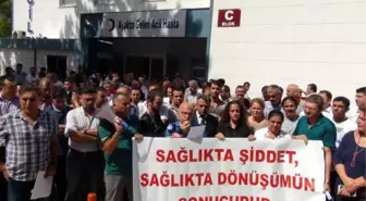 Hastanede Güvenlikçiye Bıçaklı Saldırıya Protesto