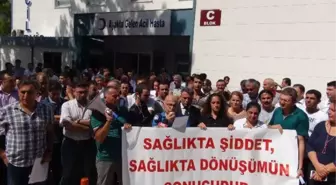 Hastanenin Güvenlik Görevlisine Saldırı Protesto Edildi