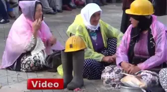 Zonguldak'ta Madenci Eşleri de Eyleme Katıldı